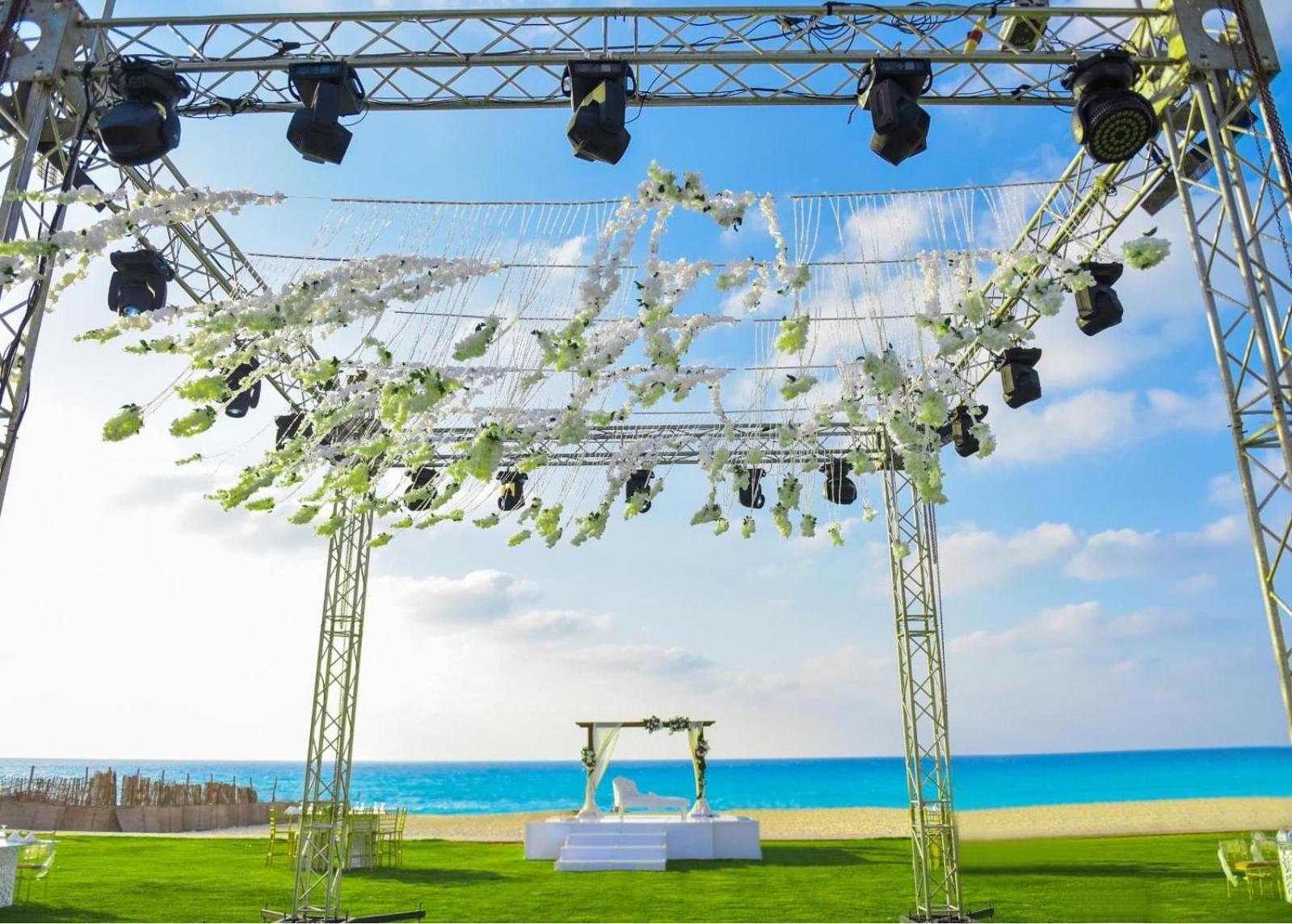 Borg El Arab Beach Resort Kültér fotó A wedding canopy