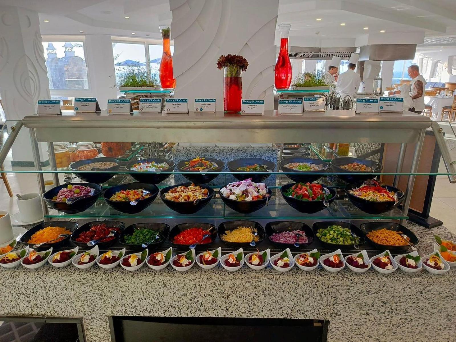Borg El Arab Beach Resort Kültér fotó A salad bar